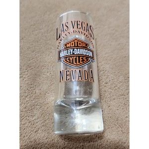 Las Vegas Nevada Harley Davidson 4" Tall Shot Glass travel souvenir new